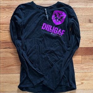 Black and Purple Long Sleeve Shirt
